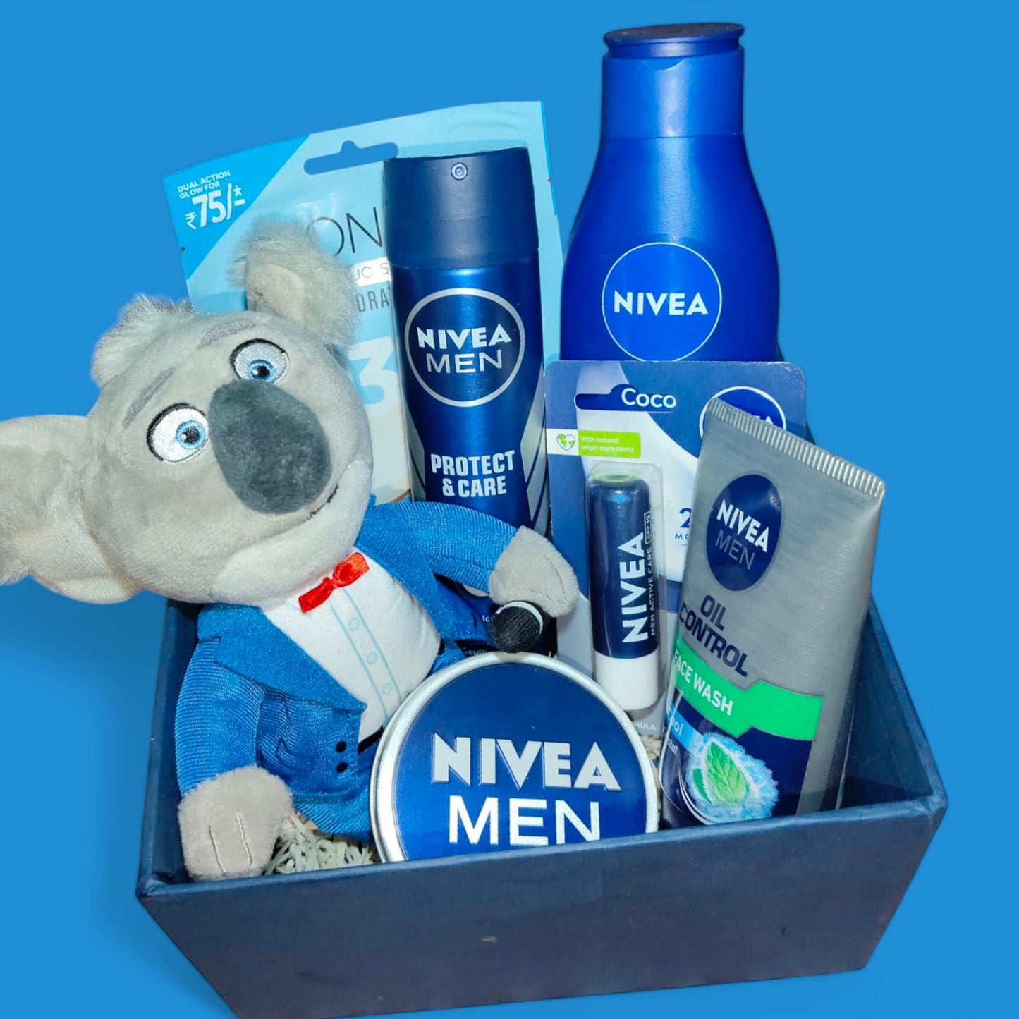 The Blue Box | Gift Hampers for Men | Nivea Men Groming Kit